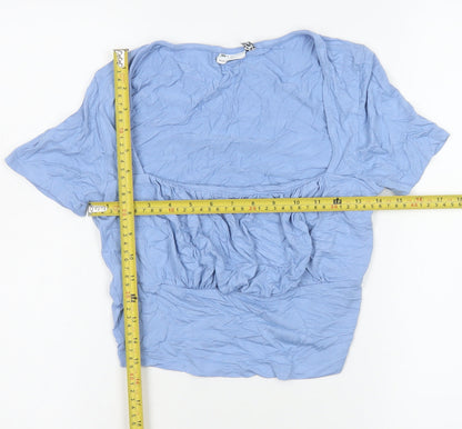 Womens UK Size 10 ASOS Blue Tunic Blouse