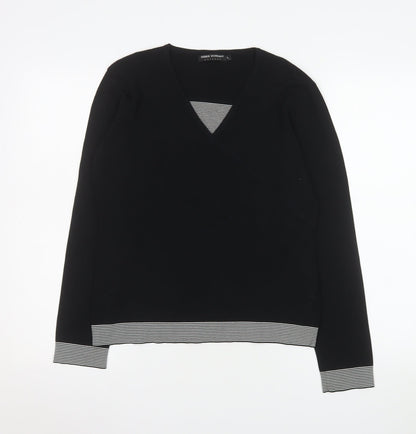 Womens UK Size L Debbie Morgan Black Wrap Blouse