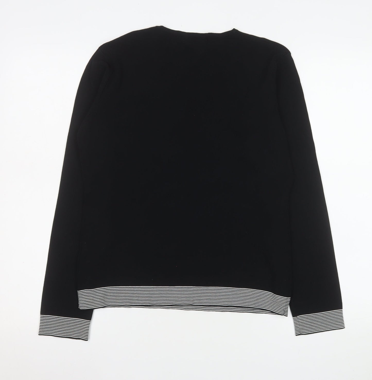 Womens UK Size L Debbie Morgan Black Wrap Blouse