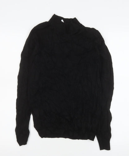 Womens UK Size 10 COLLUSION Black Basic Blouse