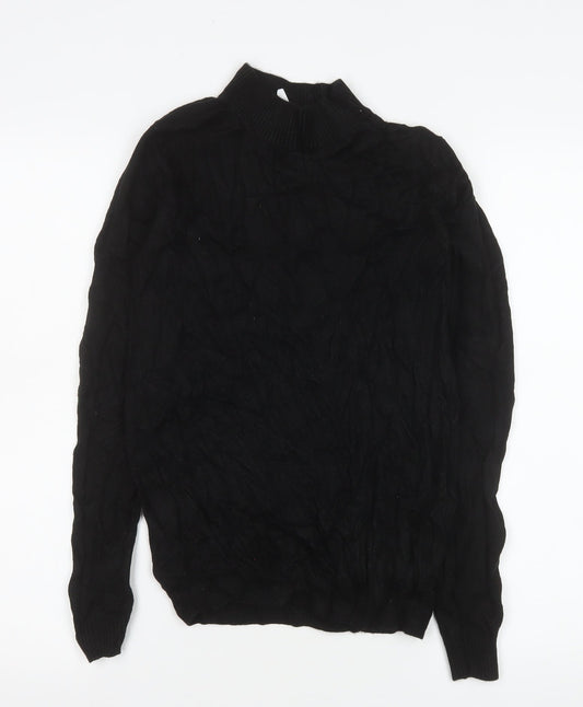 Womens UK Size 10 COLLUSION Black Basic Blouse