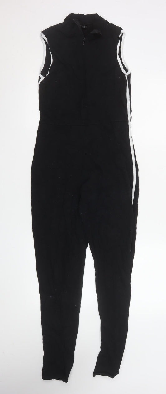 Womens UK Size 10 PRETTYLITTLETHING One-Piece Black Jumpsuit