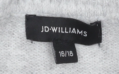 Womens UK Size 16/18 JD Williams Grey Cardigan Jumper
