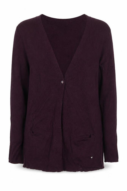 Womens UK Size 10 White Stuff Purple Cardigan Jumper