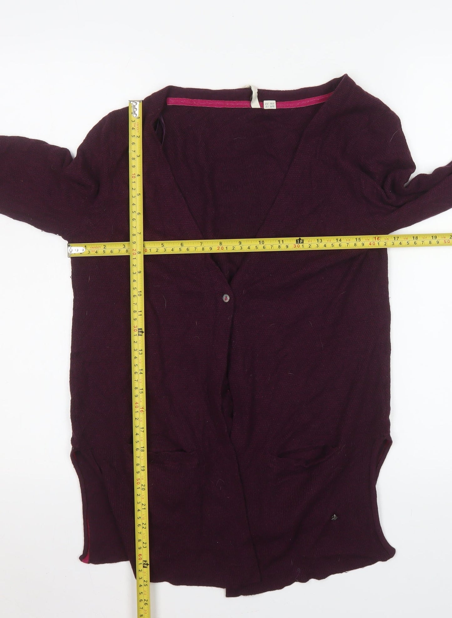 Womens UK Size 10 White Stuff Purple Cardigan Jumper