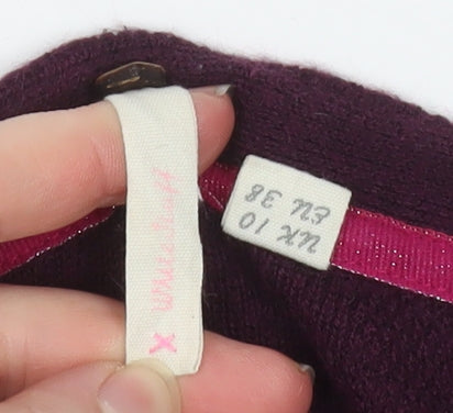 Womens UK Size 10 White Stuff Purple Cardigan Jumper