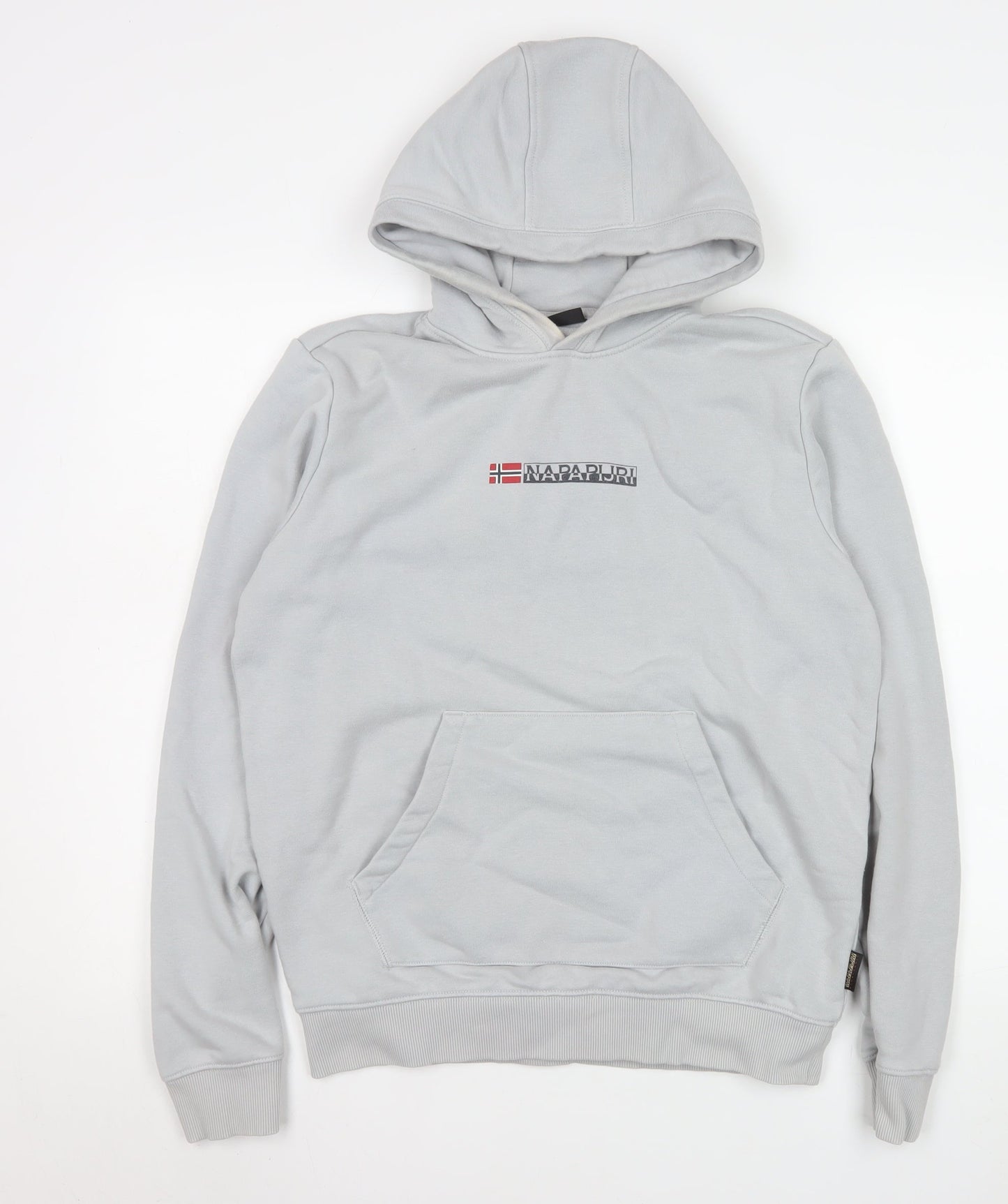 Mens UK Size S Napapijri Grey Pullover Hoodie