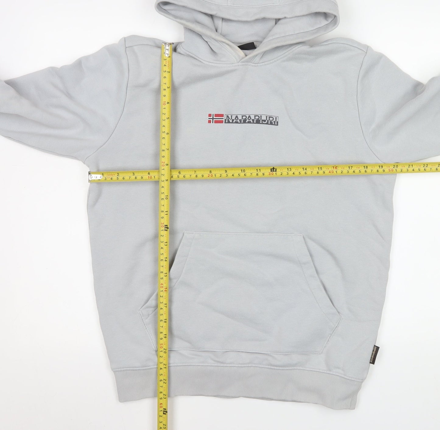 Mens UK Size S Napapijri Grey Pullover Hoodie