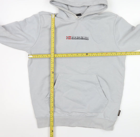 Mens UK Size S Napapijri Grey Pullover Hoodie
