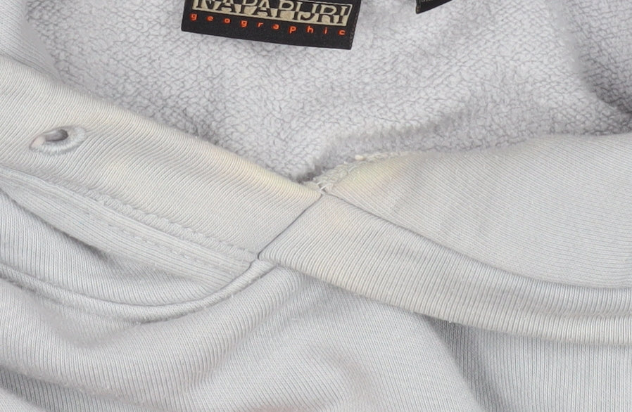 Mens UK Size S Napapijri Grey Pullover Hoodie
