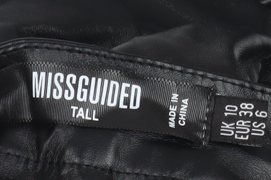 Womens UK Size 10 Missguided Slim Fit Leggings Black Trousers