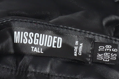 Womens UK Size 10 Missguided Slim Fit Leggings Black Trousers
