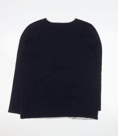 Womens UK Size L Witteveen Blue Basic Blouse