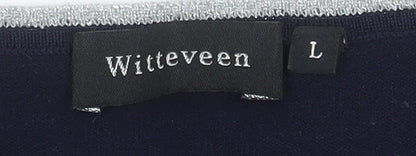 Womens UK Size L Witteveen Blue Basic Blouse