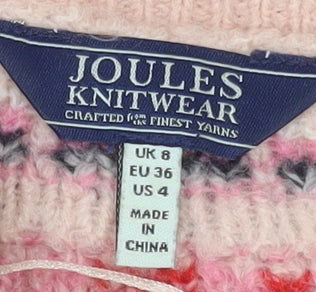 Womens UK Size 8 Joules Pink Pullover Jumper