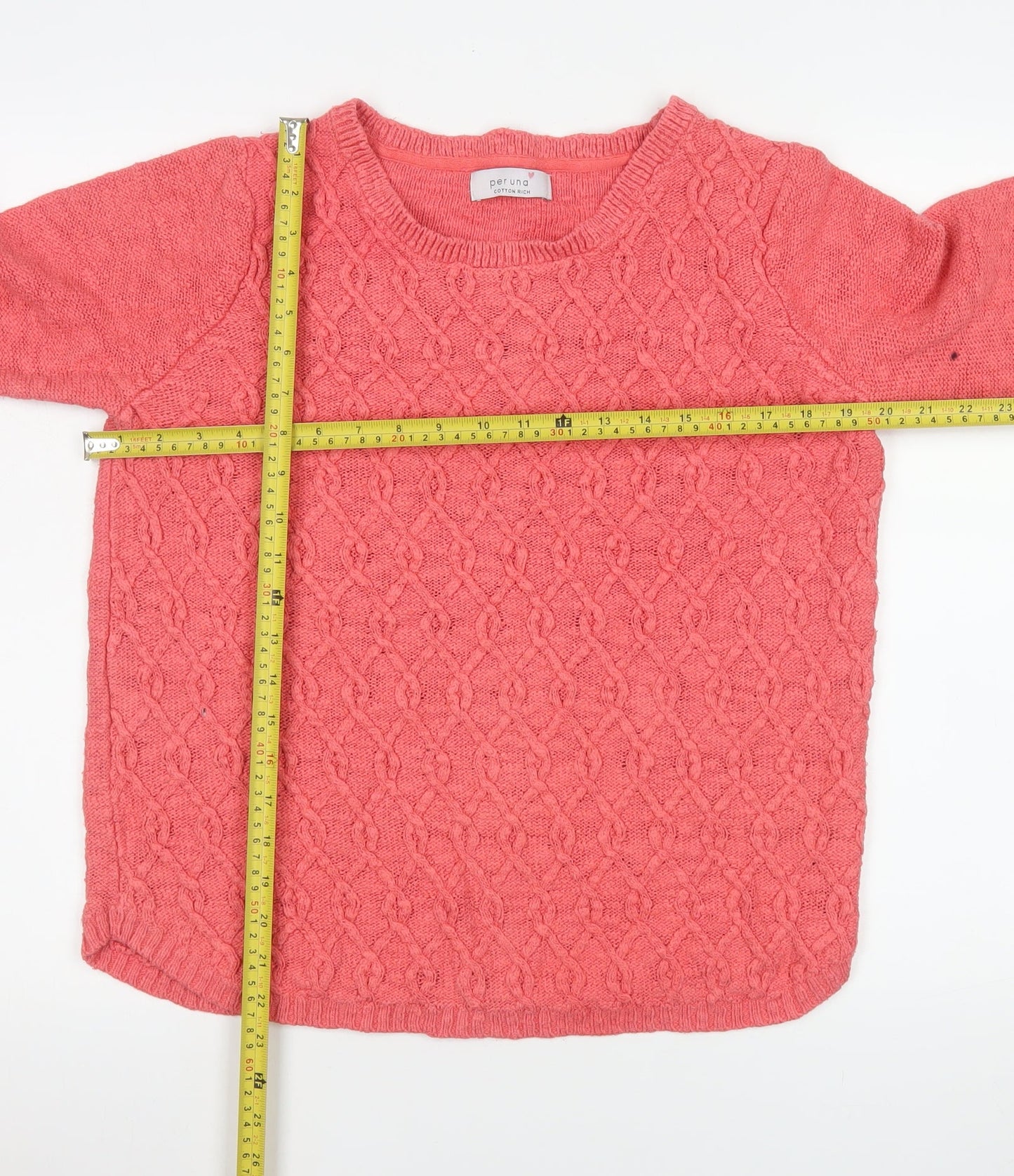 Womens UK Size 12 Marks and Spencer Pink Pullover Jumper