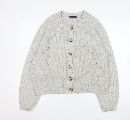Womens UK Size L Marks and Spencer Grey Cardigan Jumper