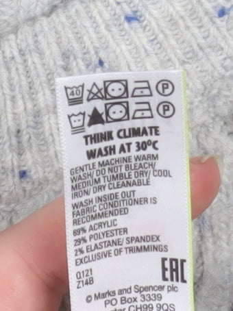 Womens UK Size L Marks and Spencer Grey Cardigan Jumper