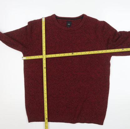 Mens UK Size L River Island Red Pullover Jumper