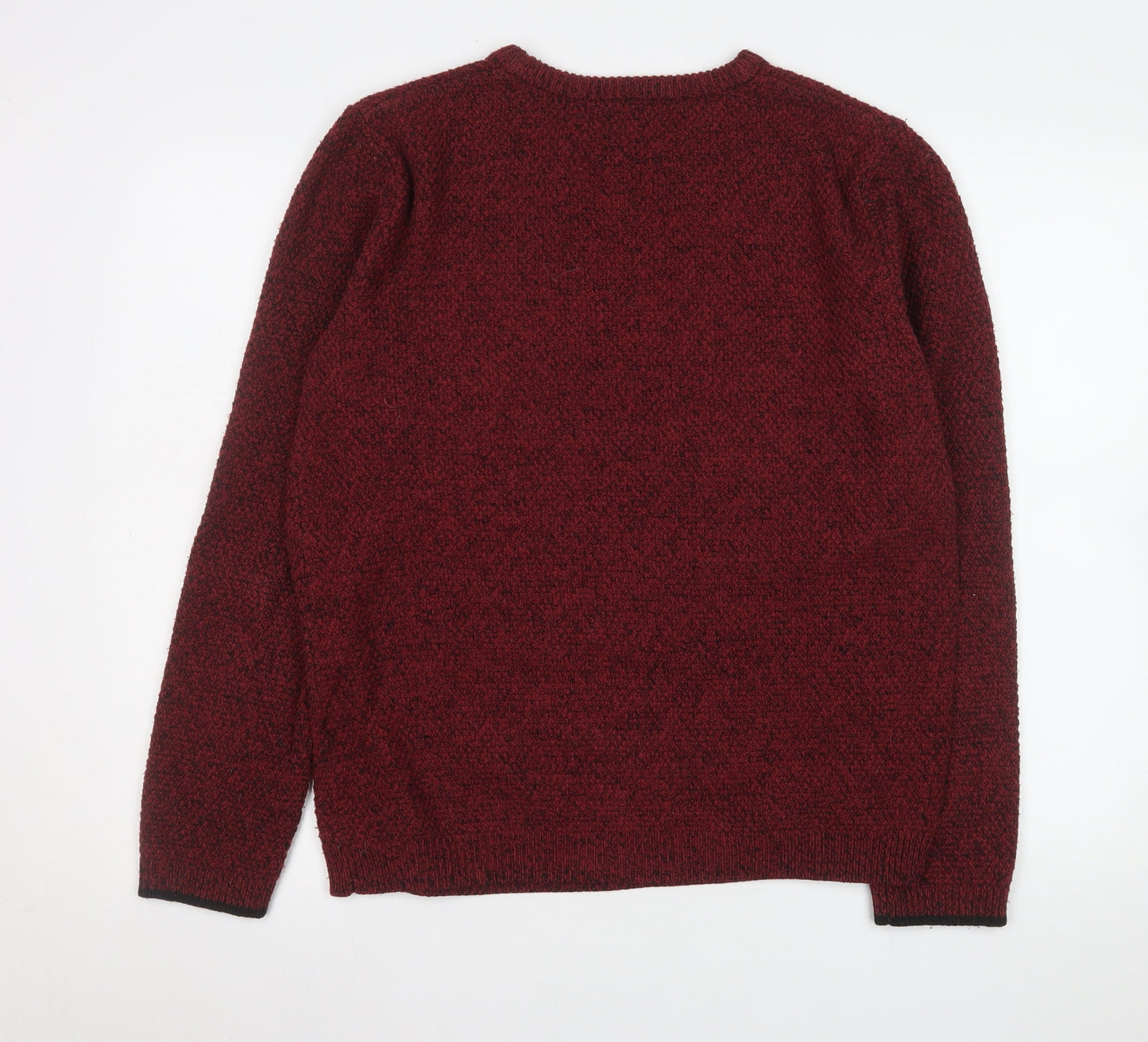 Mens UK Size L River Island Red Pullover Jumper