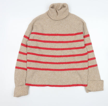 Womens UK Size S Marks and Spencer Beige Pullover Jumper