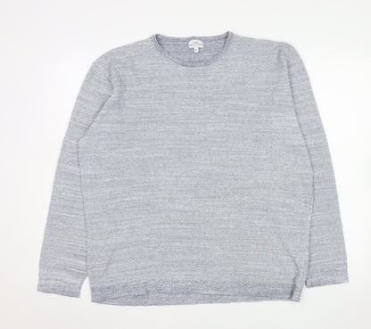 Next Men Grey Long Sleeve Crew Neck Cotton Blend Casual Top XXL
