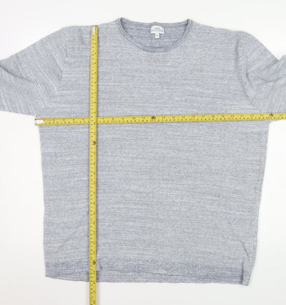Next Men Grey Long Sleeve Crew Neck Cotton Blend Casual Top XXL