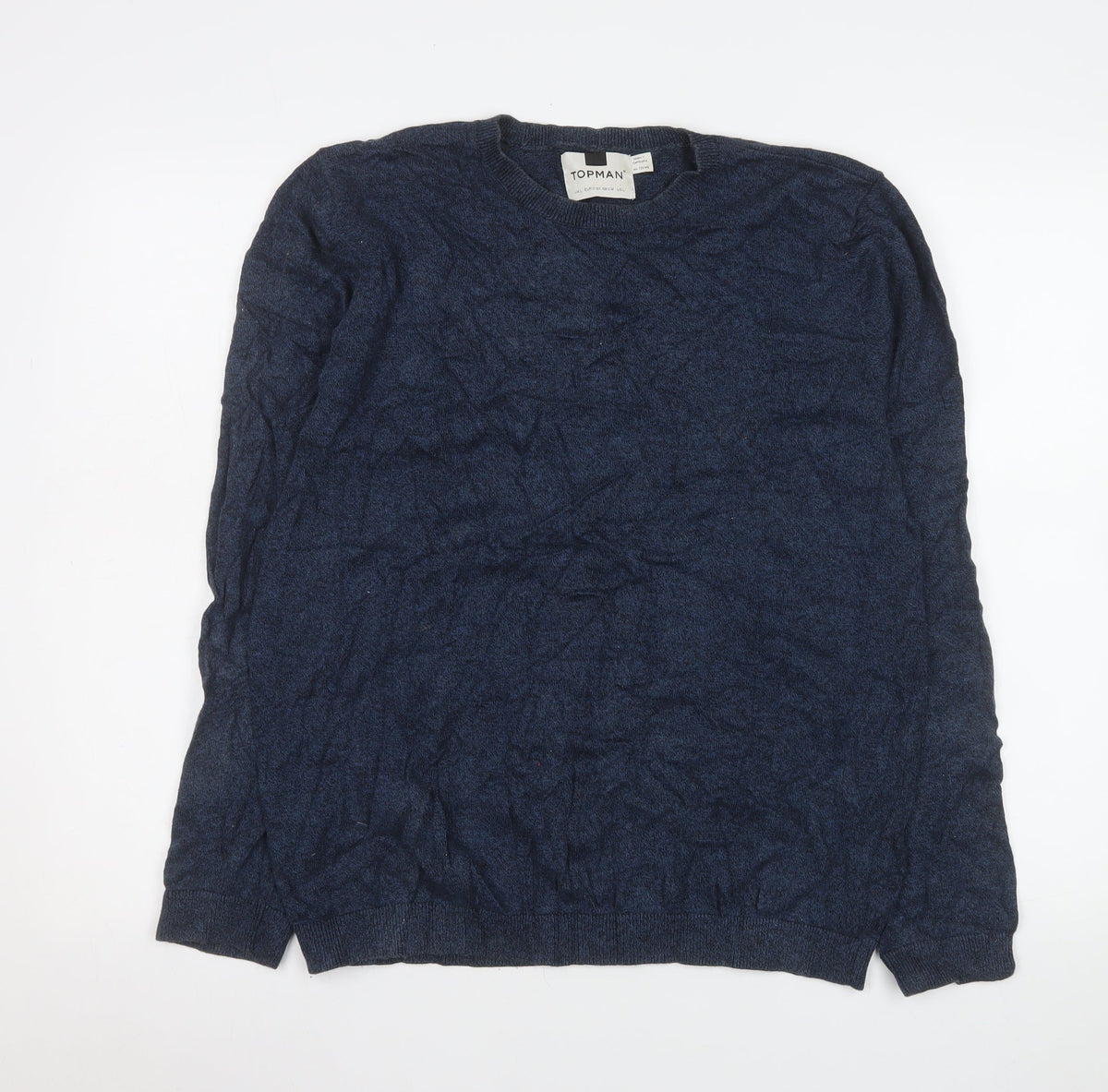 Mens UK Size L Topman Blue Pullover Jumper