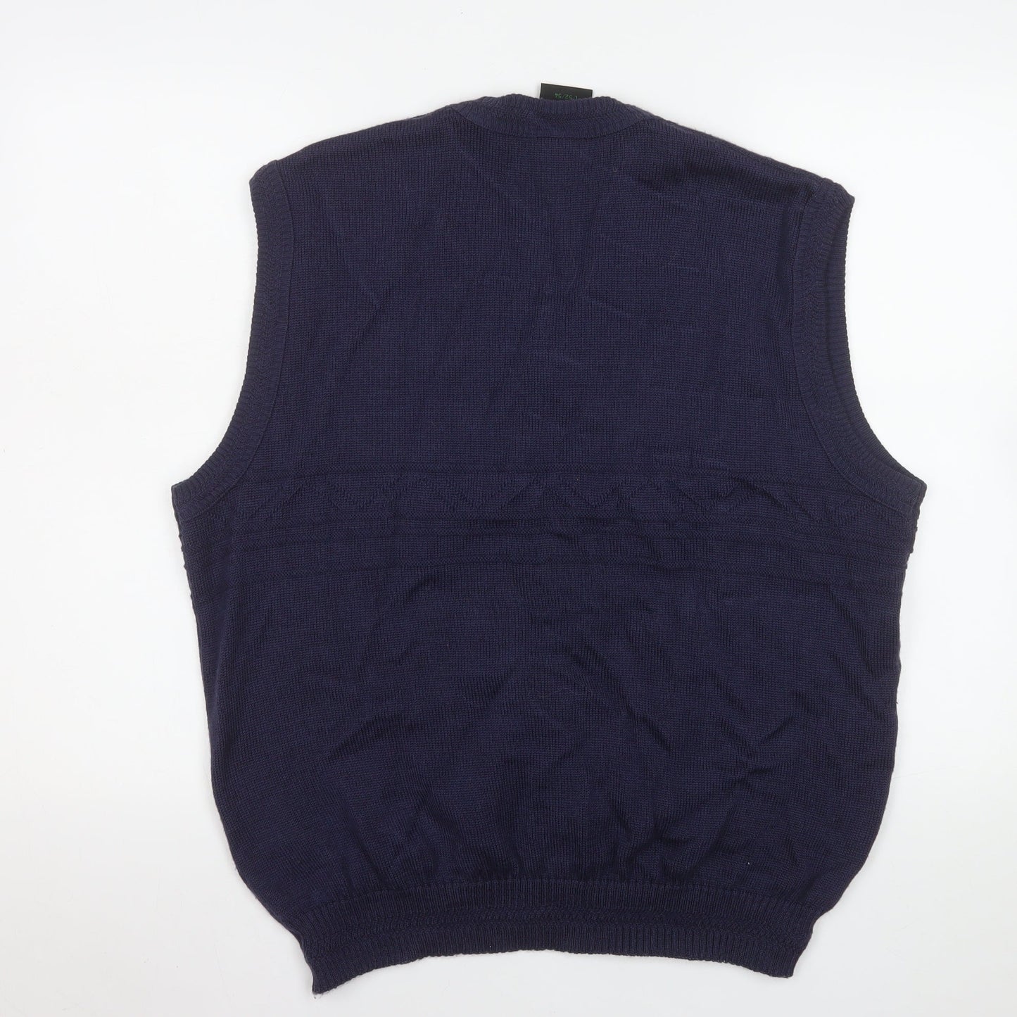 Mens UK Size L Westbury Blue Vest Jumper