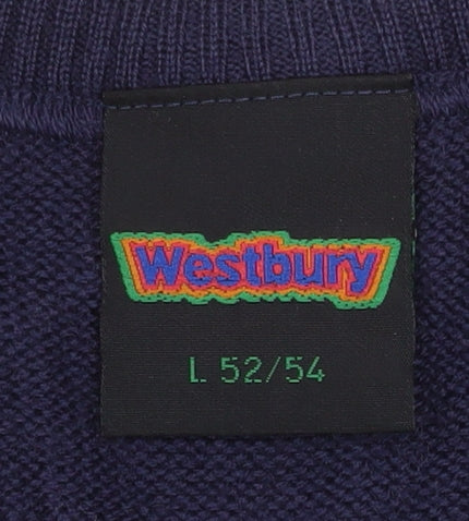 Mens UK Size L Westbury Blue Vest Jumper