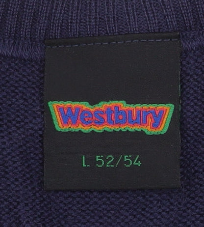 Mens UK Size L Westbury Blue Vest Jumper