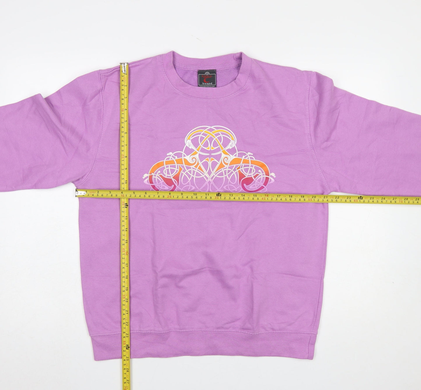 Womens UK Size M Celtic Ireland Purple Pullover Sweatshirt