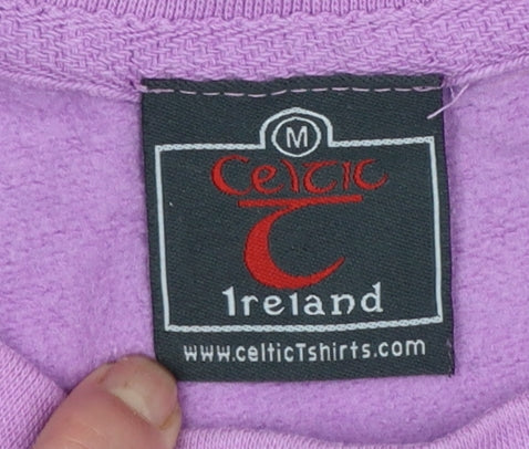 Womens UK Size M Celtic Ireland Purple Pullover Sweatshirt