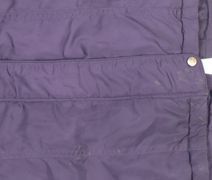 Next Girls Purple Hooded Faux Fur Trim Long Parka Coat Age 8 Years