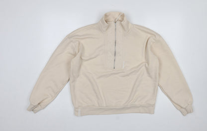 Womens UK Size M Bekkin Beige Pullover Sweatshirt