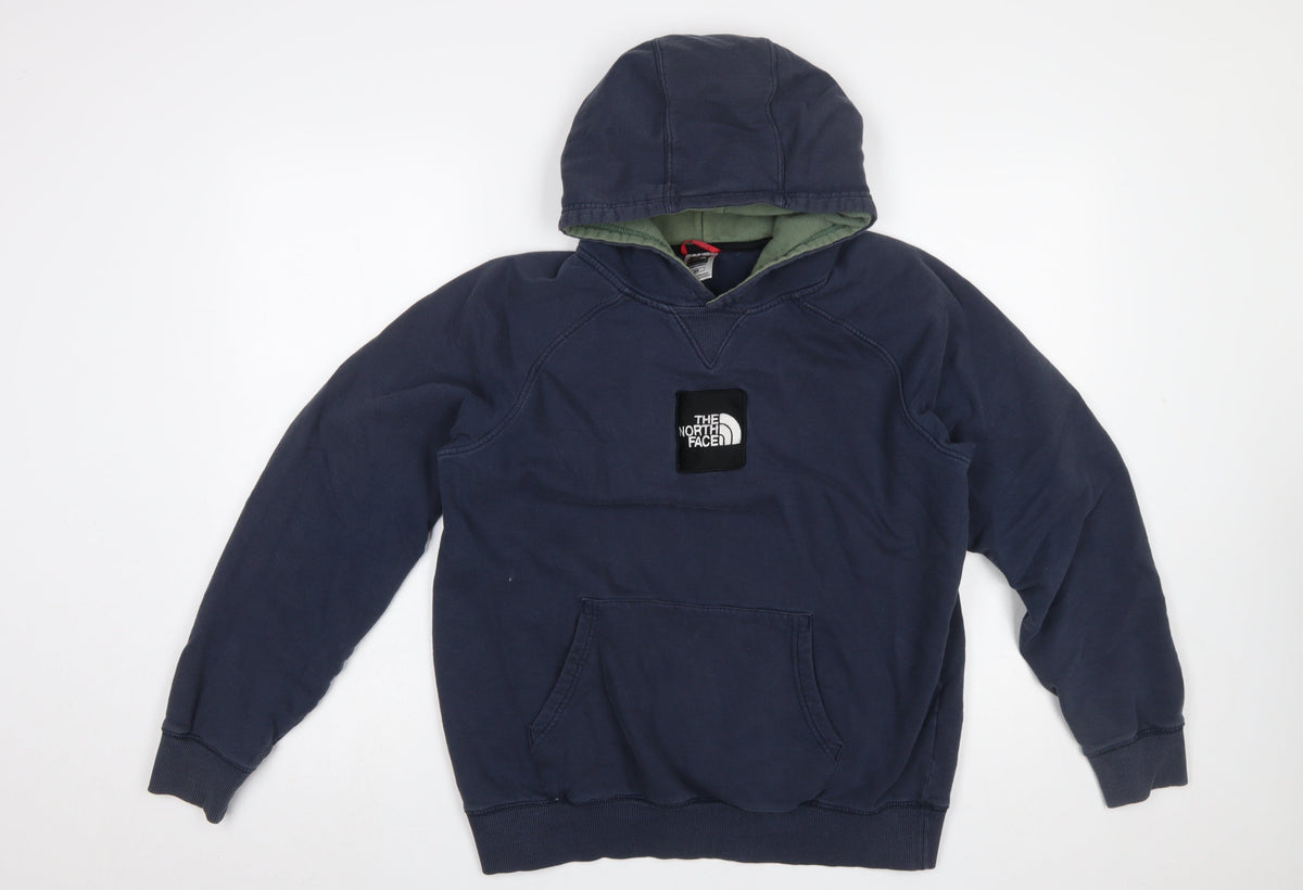 Mens UK Size M The North Face Blue Pullover Hoodie
