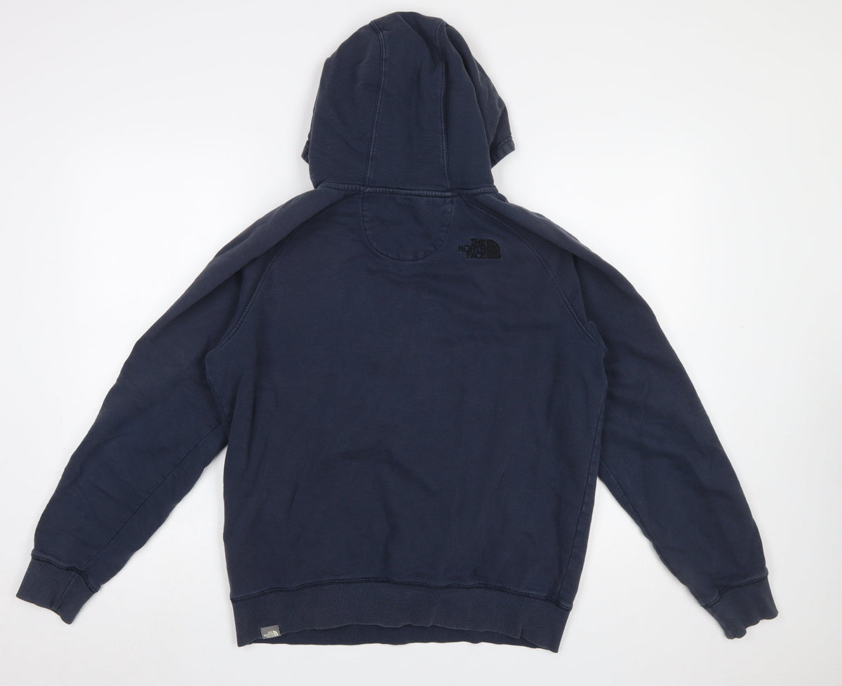 Mens UK Size M The North Face Blue Pullover Hoodie