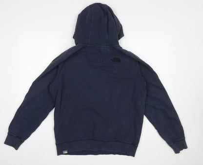 Mens UK Size M The North Face Blue Pullover Hoodie