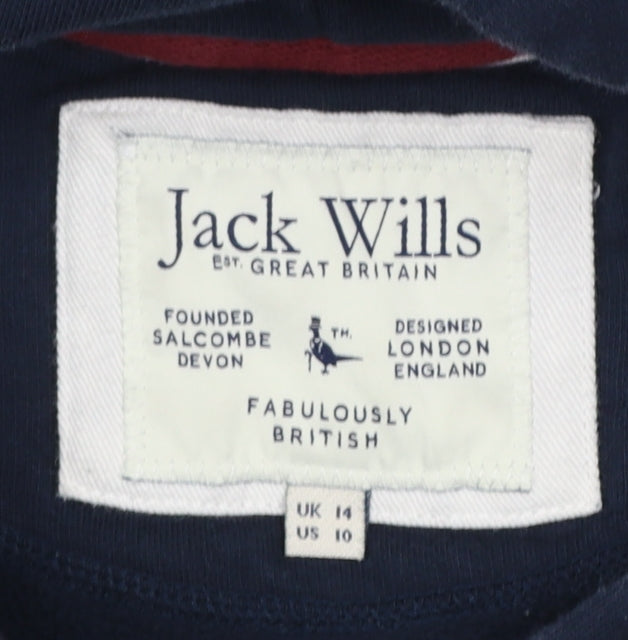 Womens UK Size 14 Jack Wills Blue Pullover Hoodie
