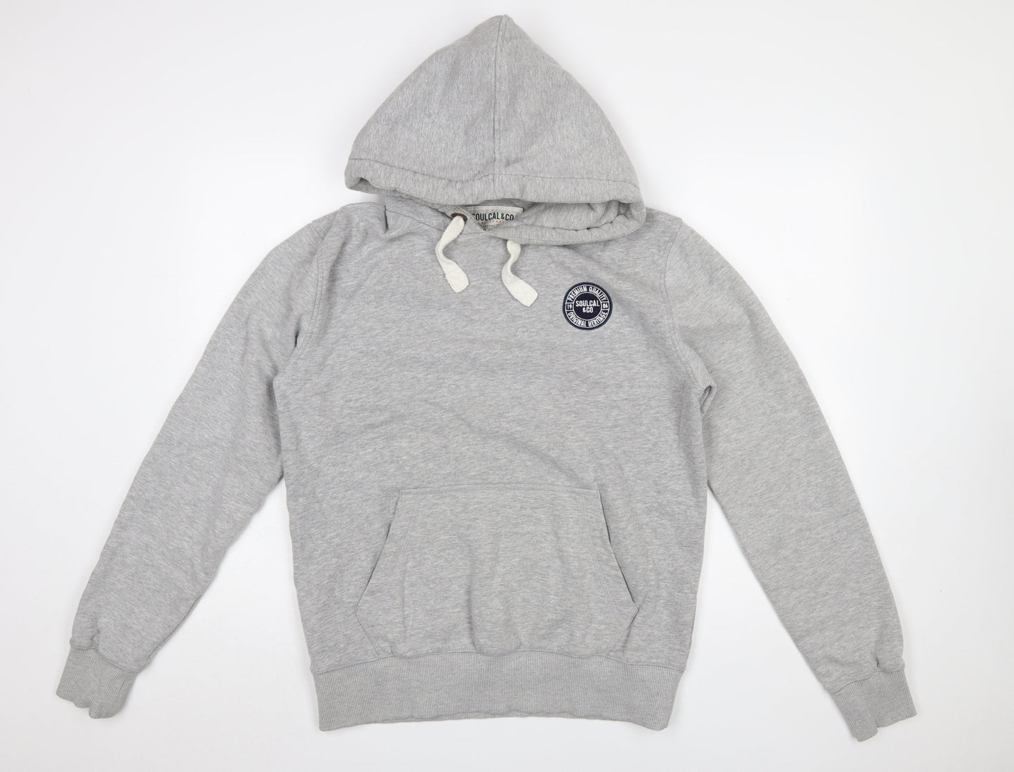 Mens UK Size L SoulCal & Co Grey Pullover Hoodie