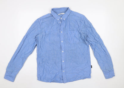 Dedicated Men’s Blue Organic Cotton Button-Down Shirt Medium