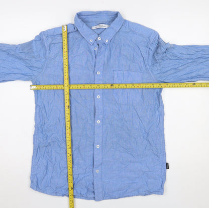 Dedicated Men’s Blue Organic Cotton Button-Down Shirt Medium