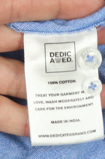 Dedicated Men’s Blue Organic Cotton Button-Down Shirt Medium
