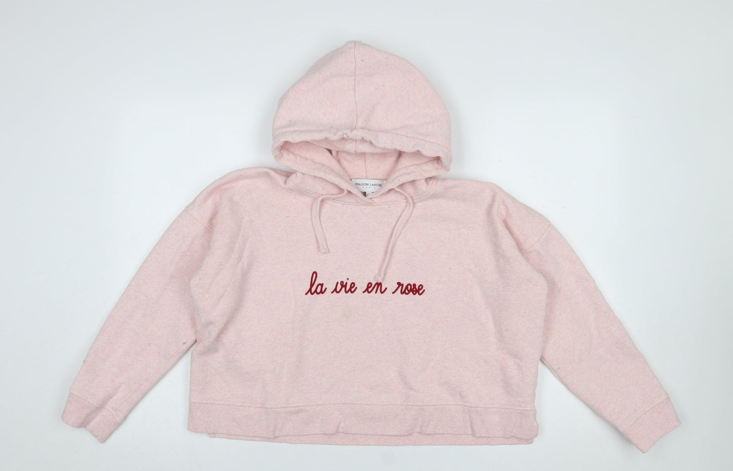 Womens UK Size S Maison Labiche Pink Pullover Hoodie