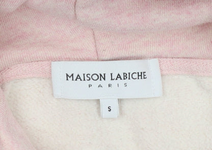 Womens UK Size S Maison Labiche Pink Pullover Hoodie