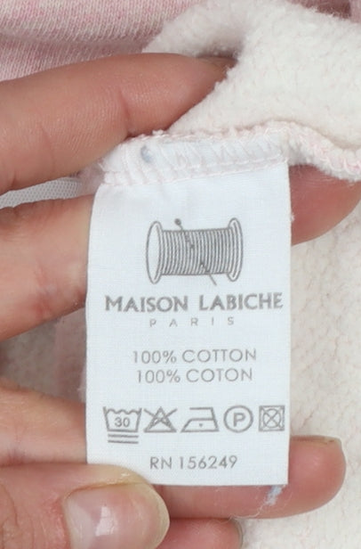 Womens UK Size S Maison Labiche Pink Pullover Hoodie