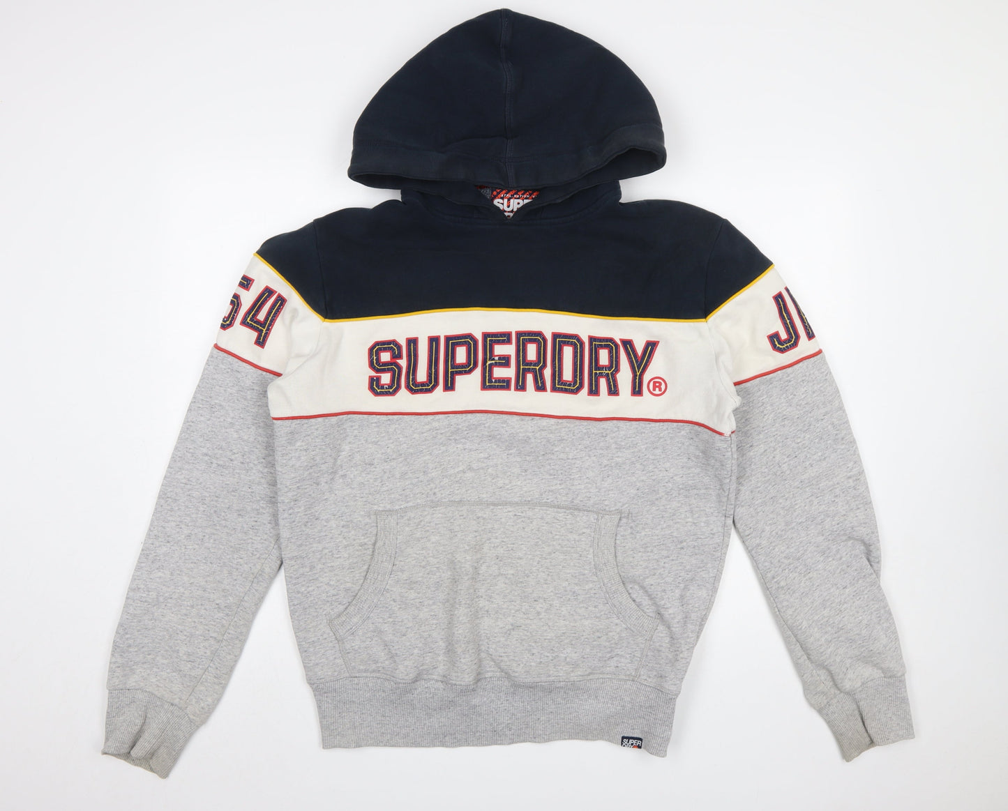 Mens UK Size L Superdry Grey Pullover Hoodie