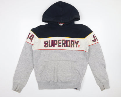 Mens UK Size L Superdry Grey Pullover Hoodie