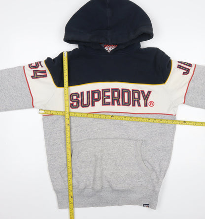 Mens UK Size L Superdry Grey Pullover Hoodie