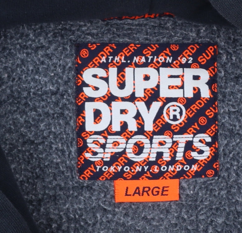 Mens UK Size L Superdry Grey Pullover Hoodie